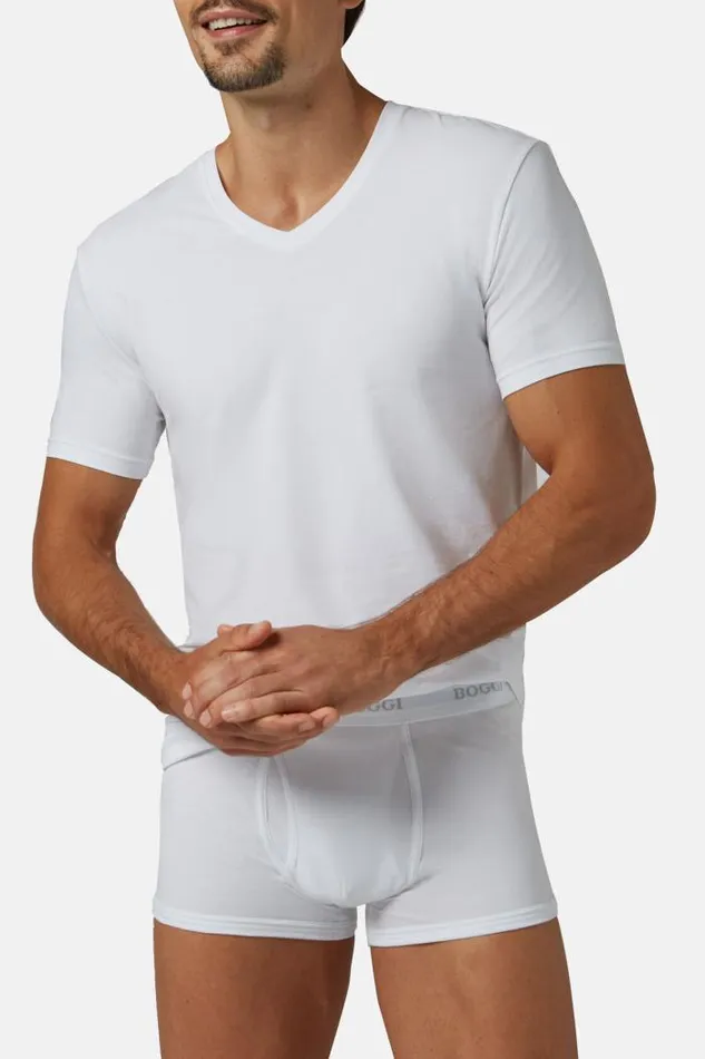 Underwear And Pajamas Men Boggi Milano Stretch Cotton Jersey Tshirt White Underwear And Pajamas Men Boggi Milano Stretch Cotton Jersey Tshirt White