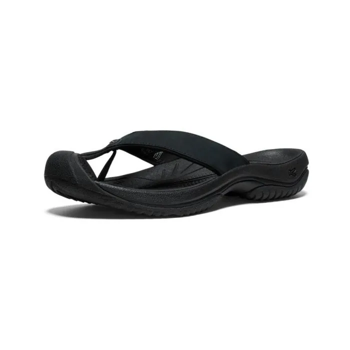 Waimea BlackBlack Leather FlipFlop Men KEEN SlipOns Waimea BlackBlack Leather FlipFlop Men KEEN SlipOns