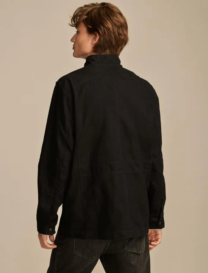 Waxed Touring Jacket Jet Black Men Lucky Brand Jackets and Outerwear
