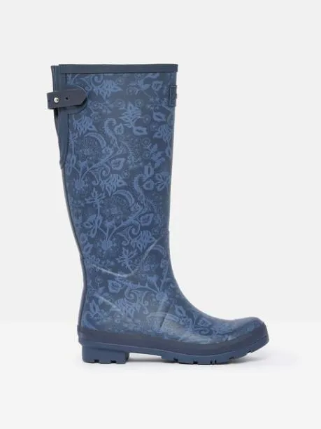 Wellies Women Joules Navy Adjustable Tall Wellies
