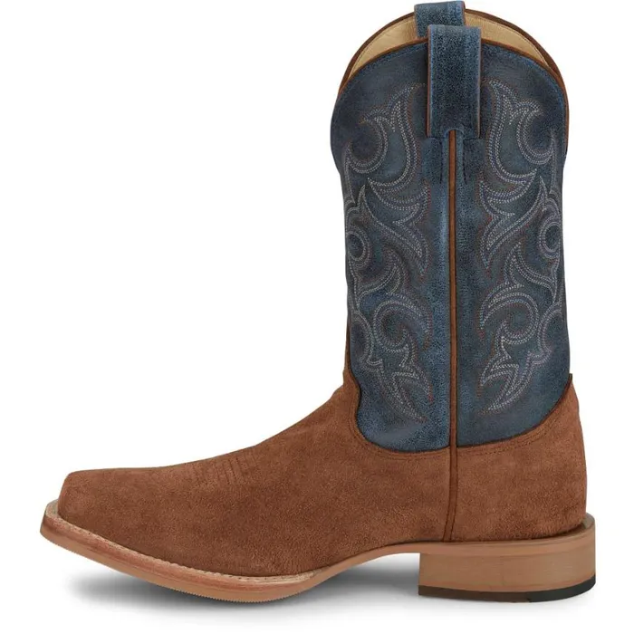 Western Men Justin Boots Fergus 11034 Western Roughout Golden Oak 040brown041