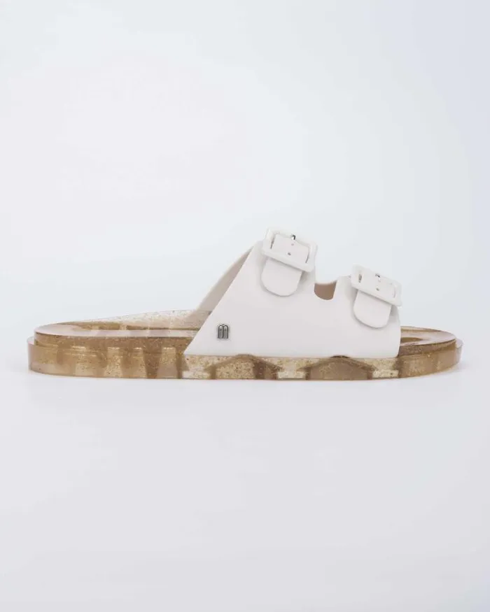 Wide Slide White Women Melissa Slides