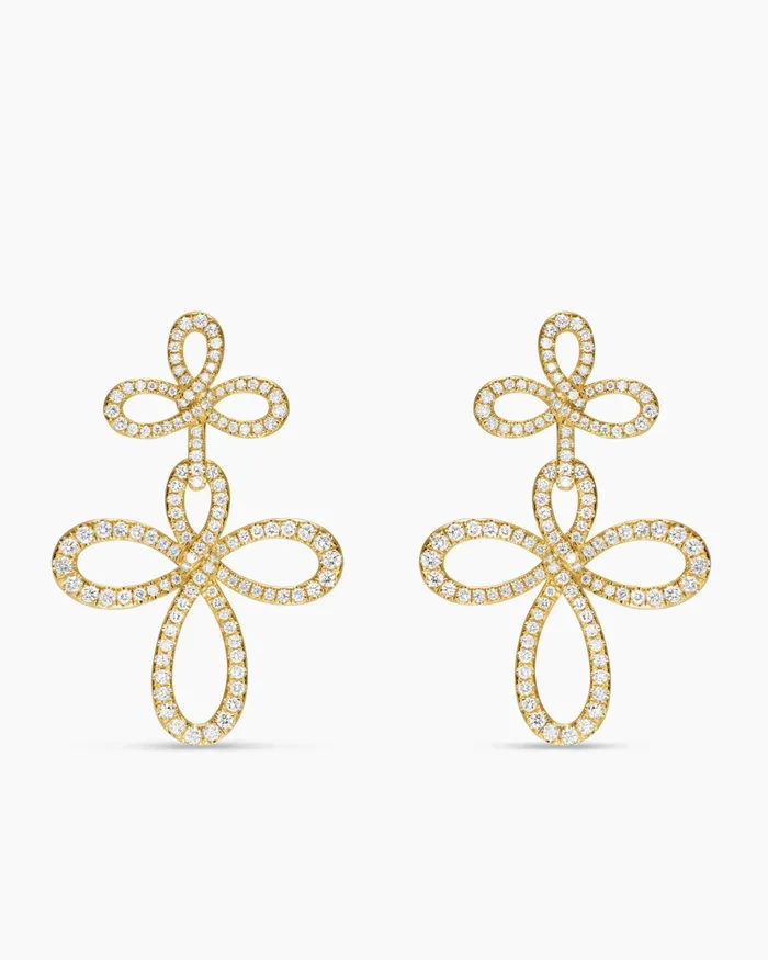 Wisteria Drop Earrings In 18K Yellow Gold With Diamonds 378mm Women David Yurman Drop Wisteria Drop Earrings In 18K Yellow Gold With Diamonds 378mm Women David Yurman Drop