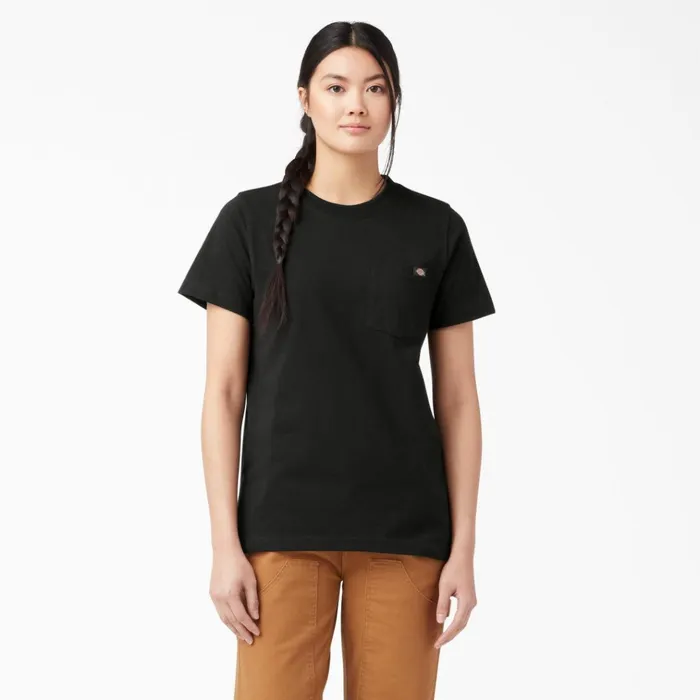 Women039s Heavyweight Short Sleeve Pocket TShirt Black Black bk Women Dickies Hi Vis Women039s Heavyweight Short Sleeve Pocket TShirt Black Black bk Women Dickies Hi Vis