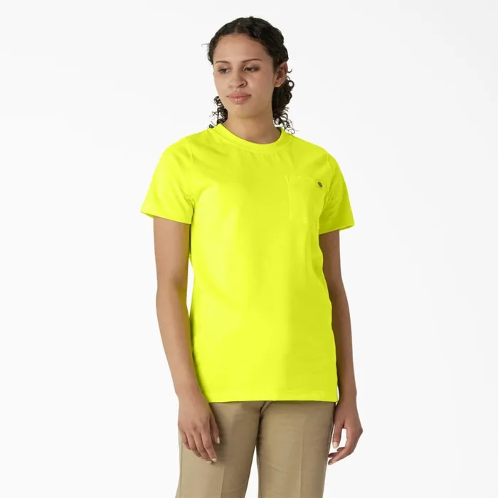 Women039s Heavyweight Short Sleeve Pocket TShirt Bright Yellow Bright Yellow bwd Women Dickies Hi Vis Women039s Heavyweight Short Sleeve Pocket TShirt Bright Yellow Bright Yellow bwd Women Dickies Hi Vis