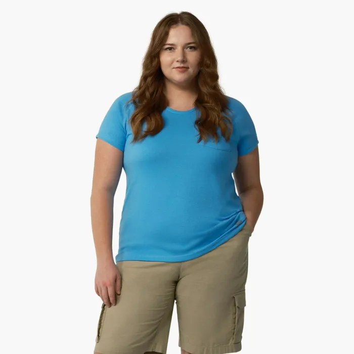 Women039s Plus Cooling Short Sleeve Pocket TShirt Azure Blue Azure Blue ab2 Women Dickies Hi Vis Women039s Plus Cooling Short Sleeve Pocket TShirt Azure Blue Azure Blue ab2 Women Dickies Hi Vis