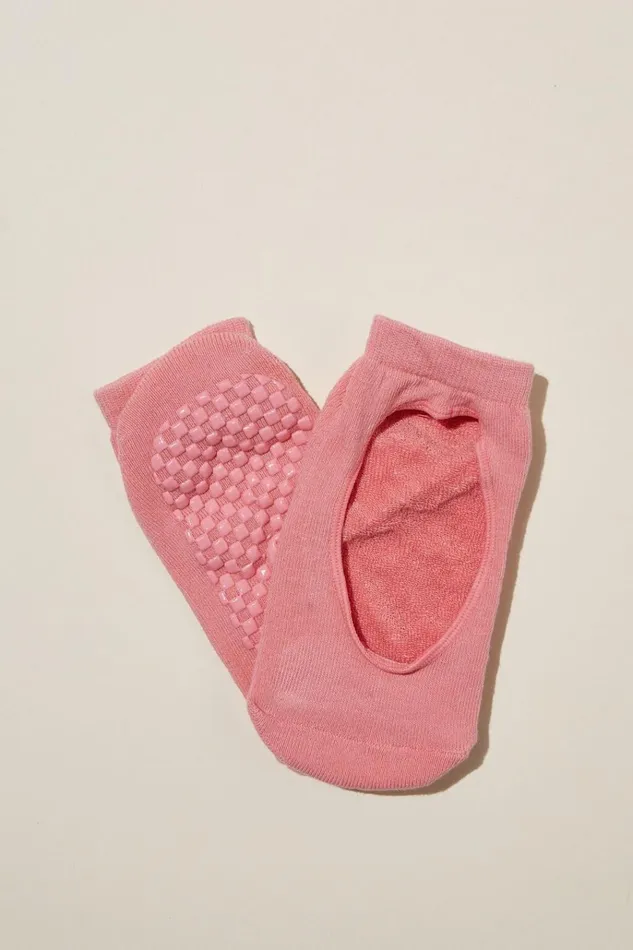 Women Accessories Cotton On Performance Plie Sock Radiant Raspberry