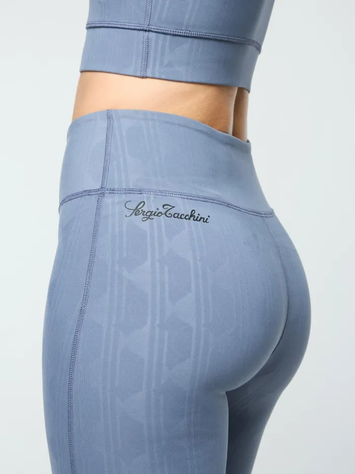 Women Athleisure Sergio Tacchini Viano Printed Leggings Grisaille