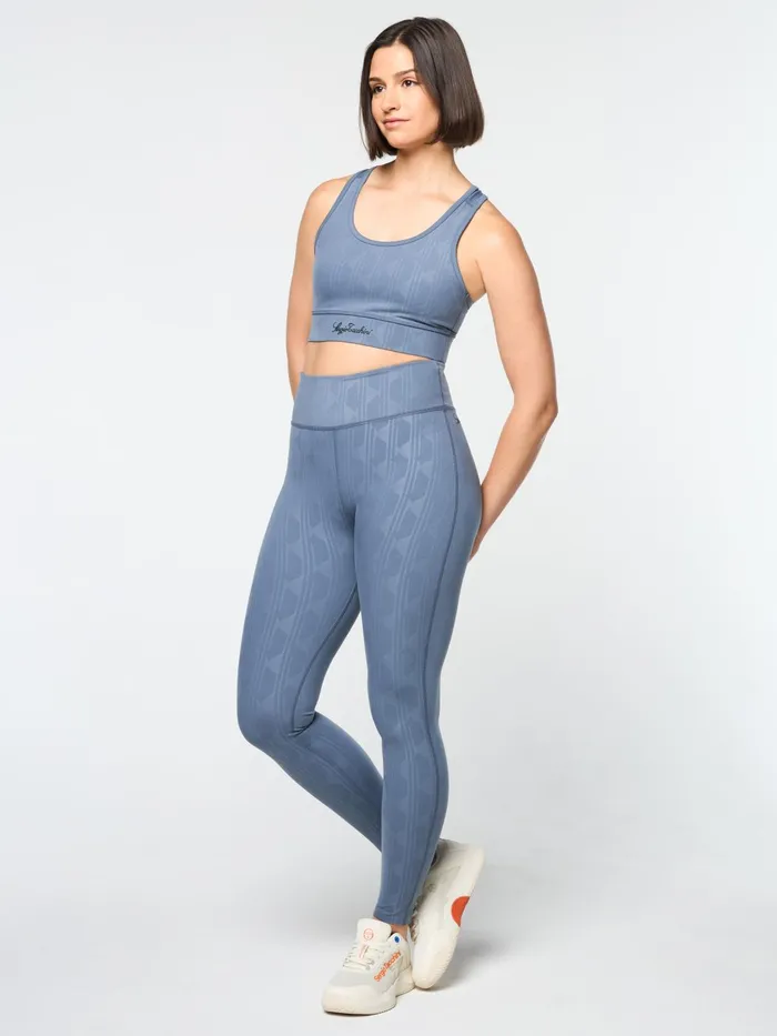 Women Athleisure Sergio Tacchini Viano Printed Leggings Grisaille