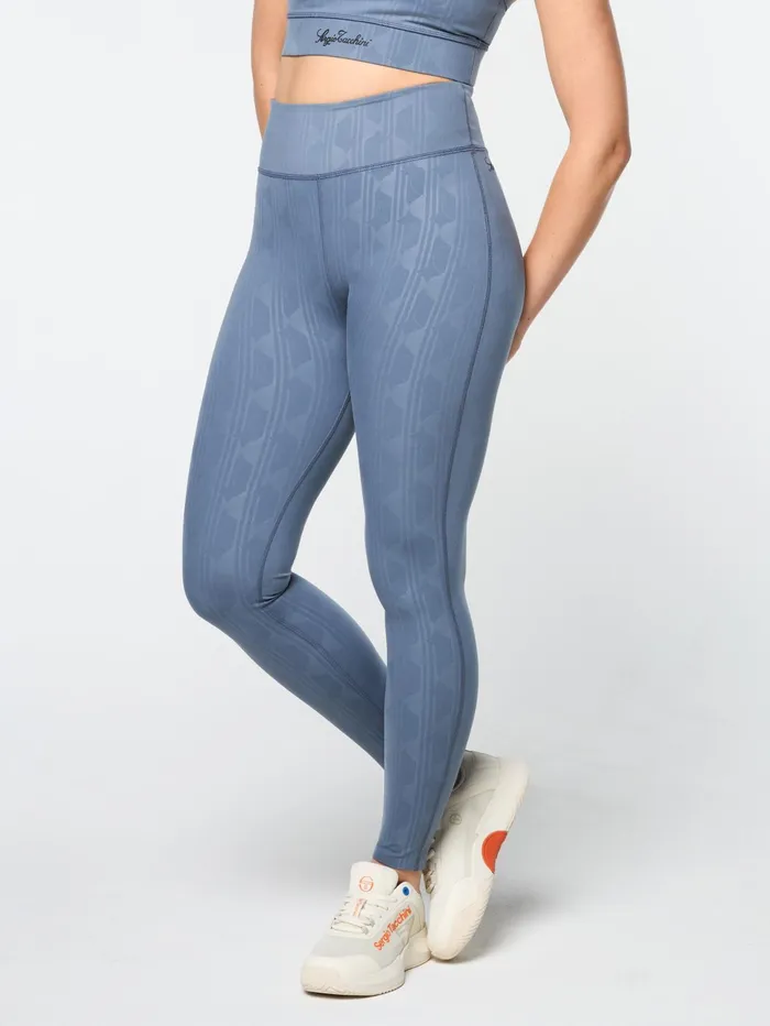 Women Athleisure Sergio Tacchini Viano Printed Leggings Grisaille