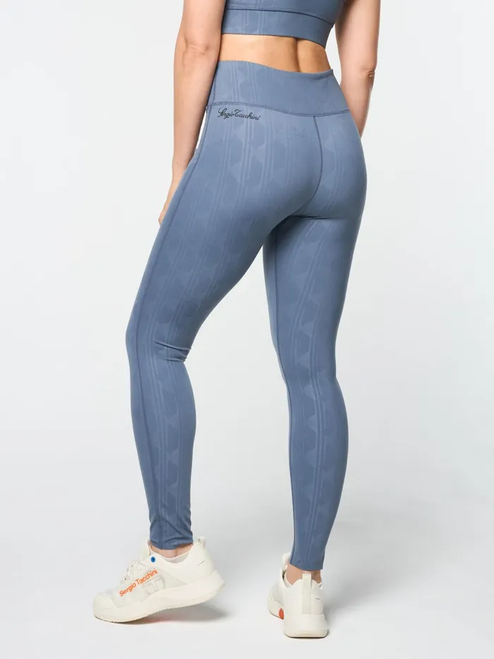 Women Athleisure Sergio Tacchini Viano Printed Leggings Grisaille