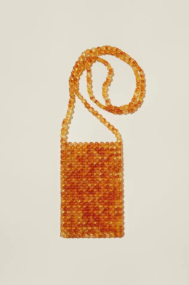 Women Bags and Belts Cotton On Freya Beaded Phone Sling Tort