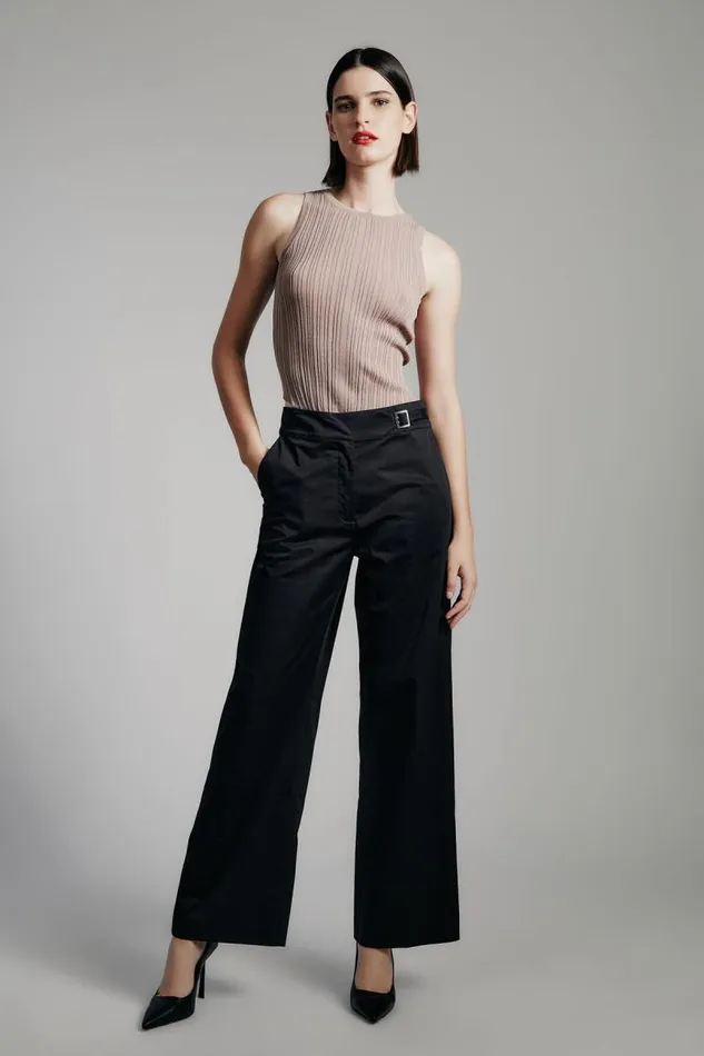 Women Bardot Pants Ilaria Straight Leg Pant In Black