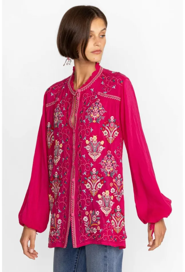 Women Bertha Blouse Vivacious Johnny Was Tops