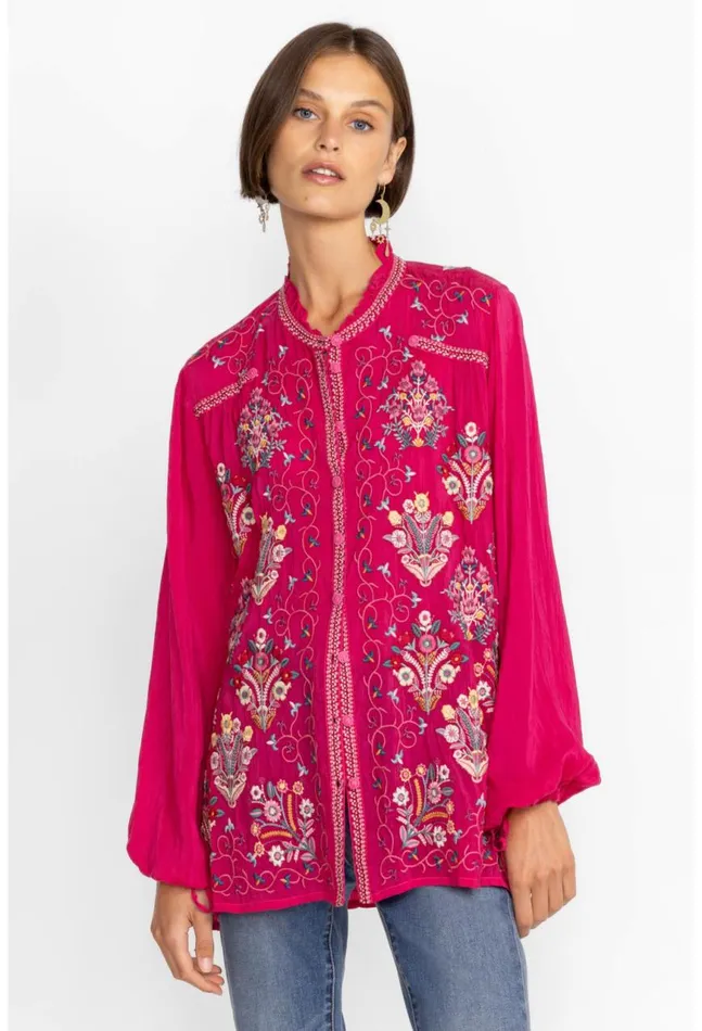Women Bertha Blouse Vivacious Johnny Was Tops