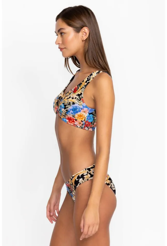 Women Black Royal Hipster Bikini Bottom Multi Johnny Was Swim and Resort