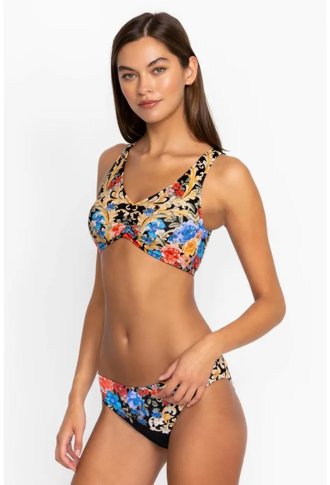 Women Black Royal Hipster Bikini Bottom Multi Johnny Was Swim and Resort