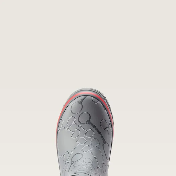 Women Booties Ariat Kelmarsh Mid Rubber Boot Grey Bit Print Women Booties Ariat Kelmarsh Mid Rubber Boot Grey Bit Print