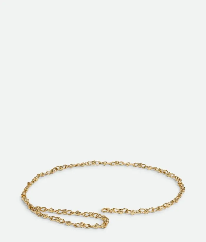 Women Bottega Veneta Belts Andiamo Chain Belt Muse Brass