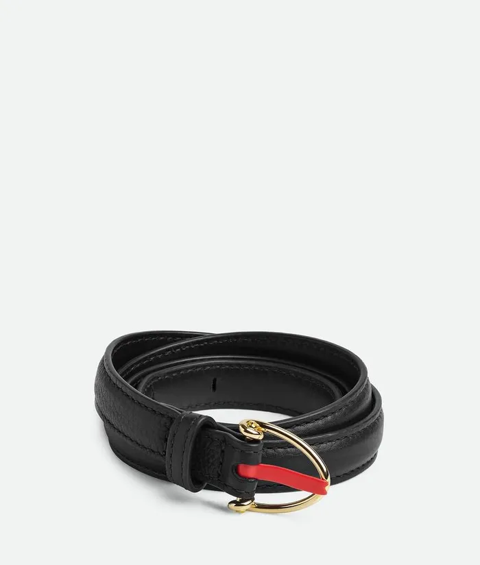 Women Bottega Veneta Belts Snake Belt Black