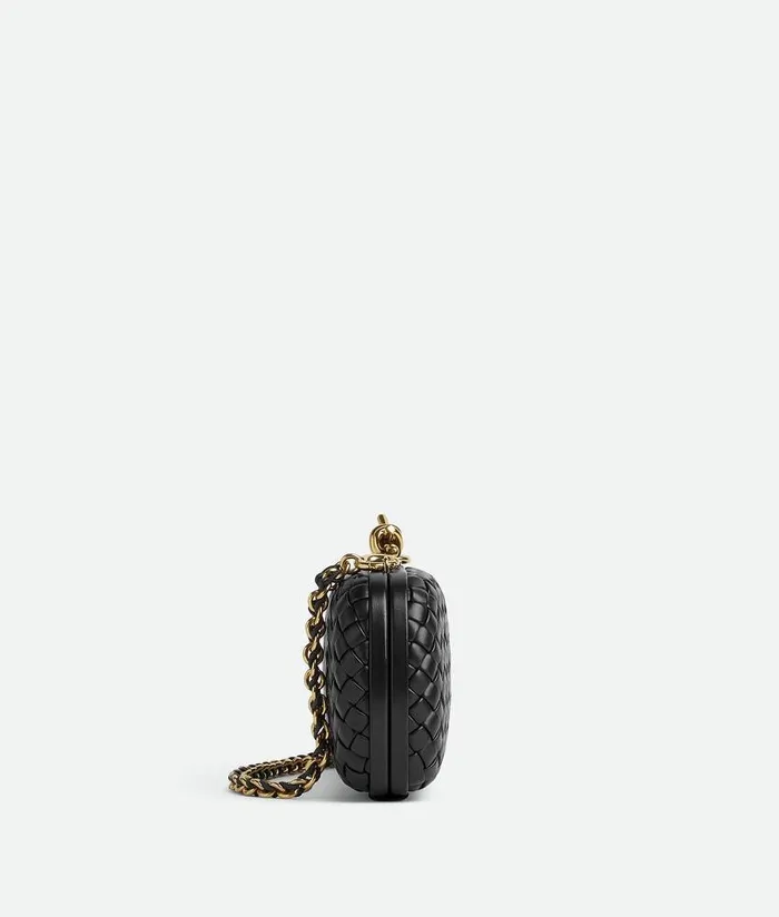 Women Bottega Veneta Clutch Knot Chain Black