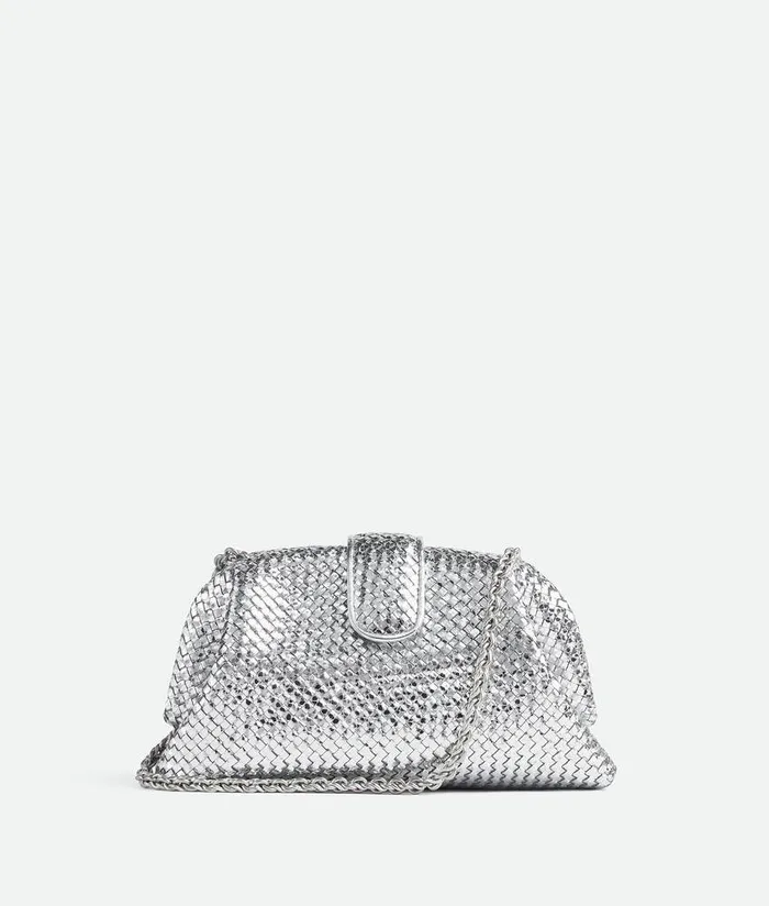 Women Bottega Veneta Clutch Lauren 1980 Silver