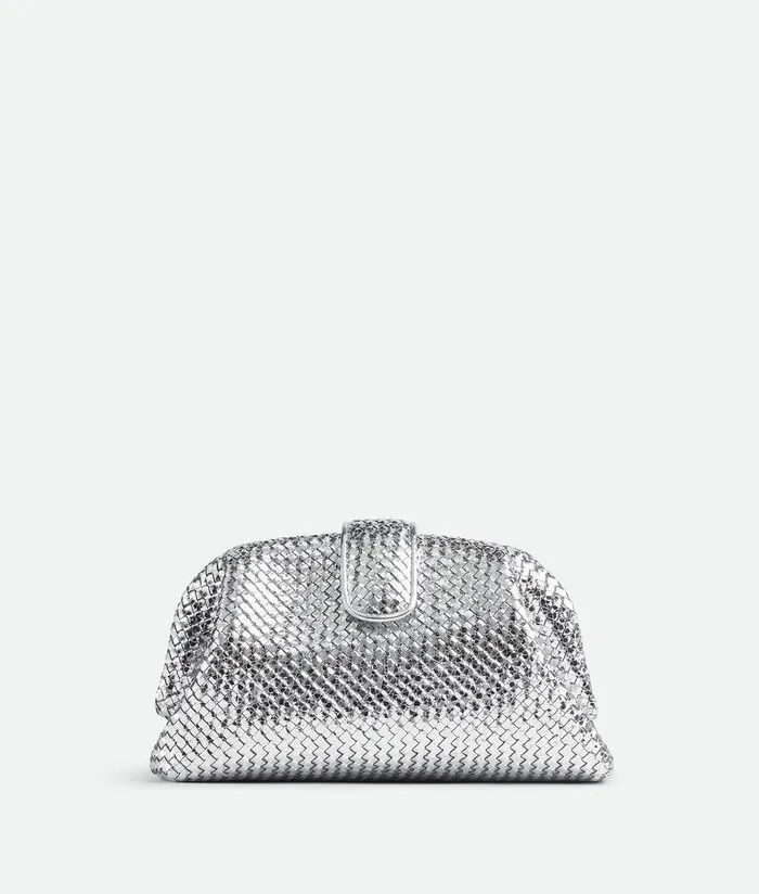 Women Bottega Veneta Clutch Lauren 1980 Silver