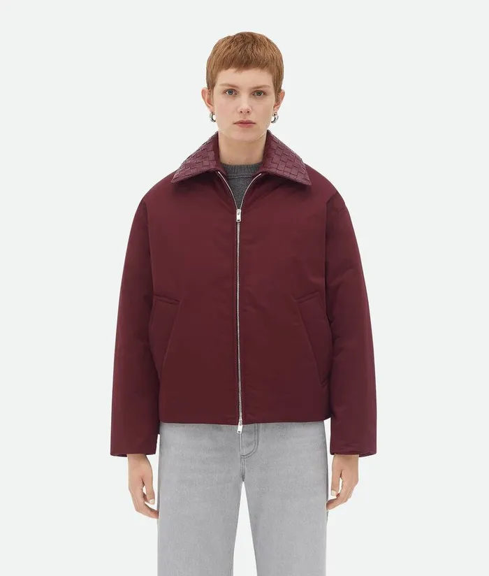 Women Bottega Veneta Jackets Tech Nylon Puffer Jacket Barolo