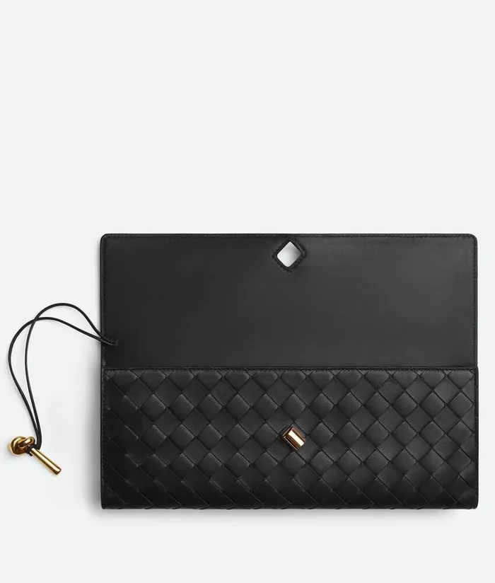 Women Bottega Veneta Mini Andiamo Clutch Black