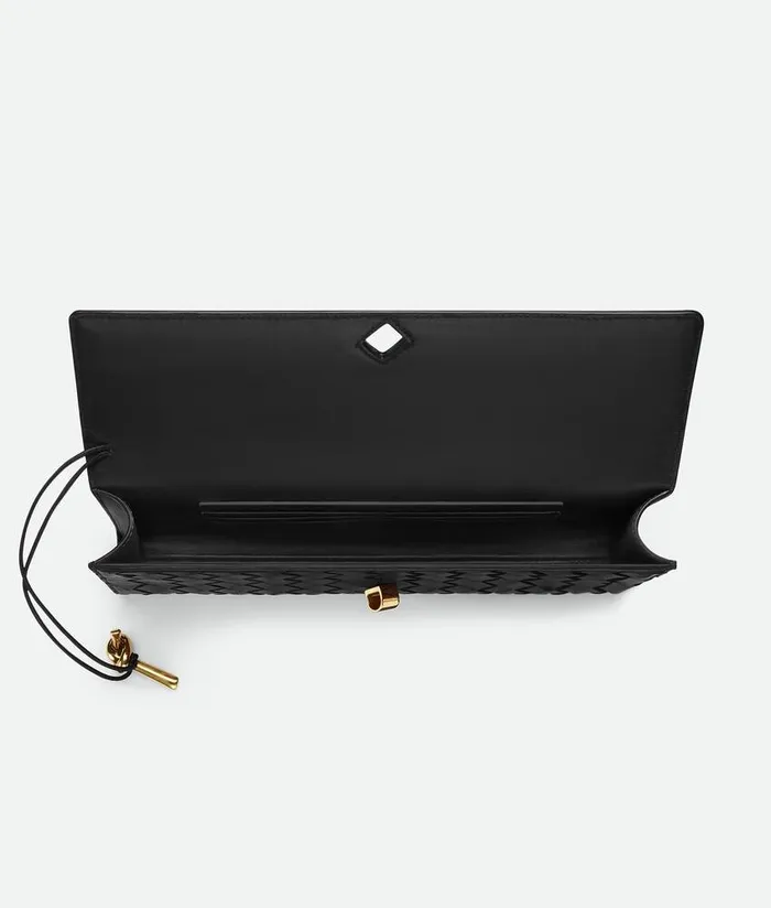 Women Bottega Veneta Mini Andiamo Clutch Black