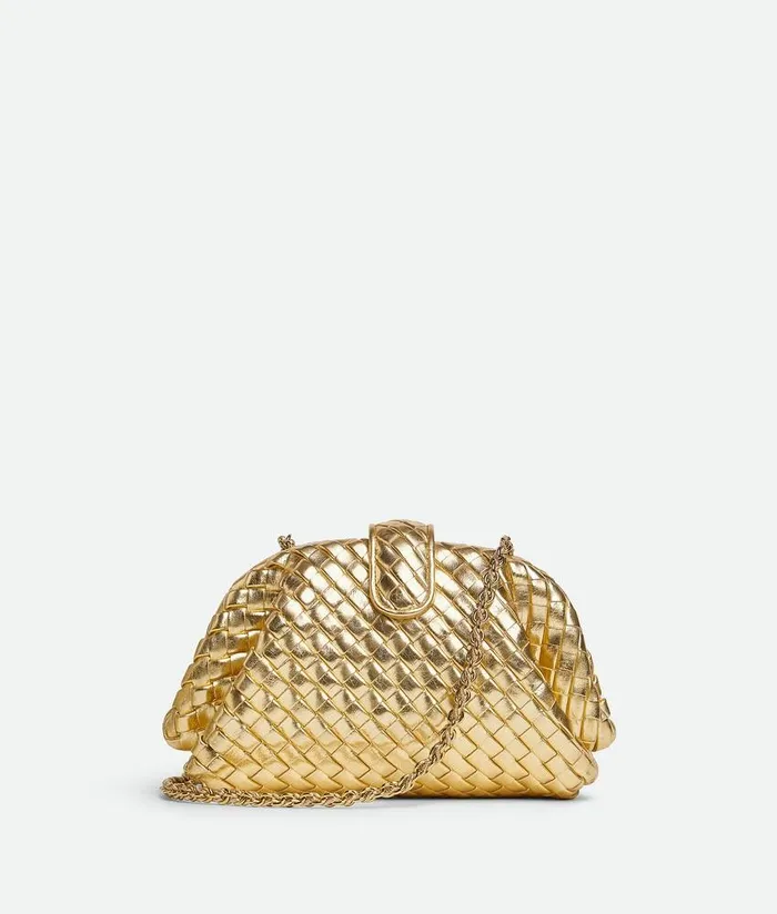 Women Bottega Veneta Mini Small Lauren 1980 Gold