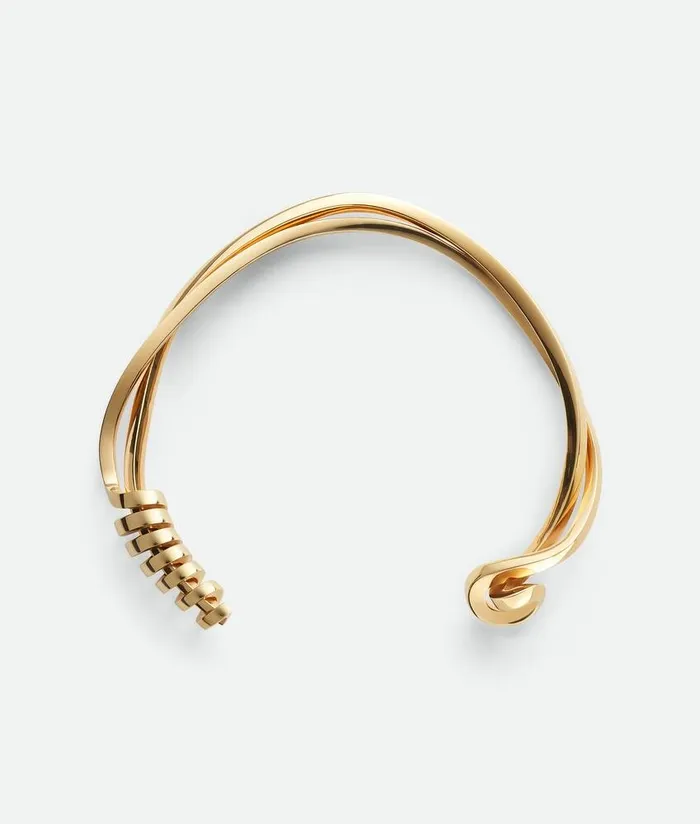 Women Bottega Veneta Necklaces Twist Necklace Yellow Gold
