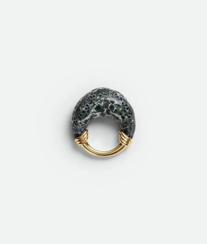 Women Bottega Veneta Rings Drop Ring Blackwhiterain Tree