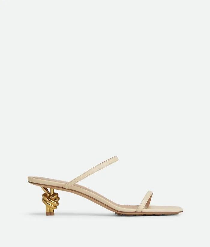 Women Bottega Veneta Sandals Knot Mule Sea Salt
