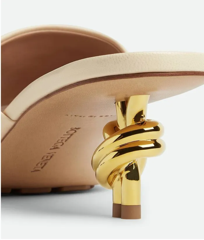 Women Bottega Veneta Sandals Knot Mule Sea Salt