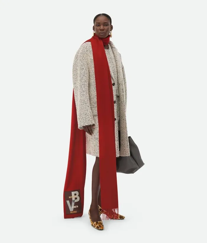 Women Bottega Veneta Skirts Wool Boucle Skirt Blackwhite