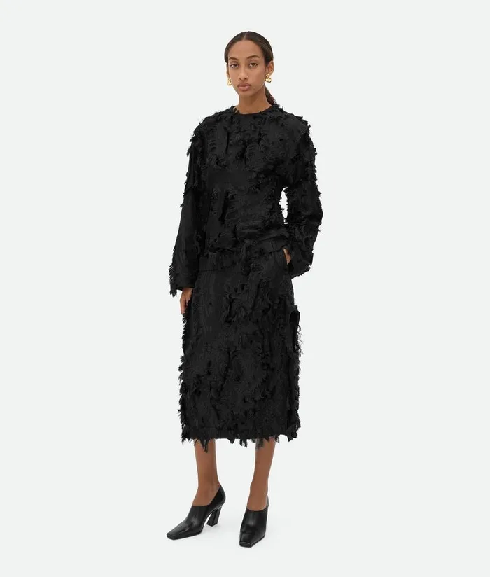 Women Bottega Veneta Tops And TShirts Viscose Fil Coupe Top Black