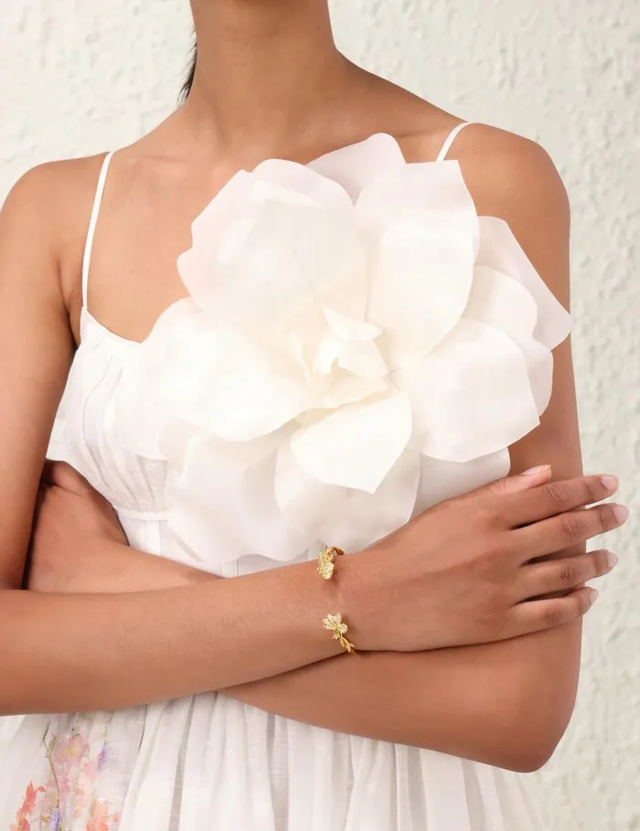 Women Bracelets Zimmermann Bloom Cuff Goldgreen