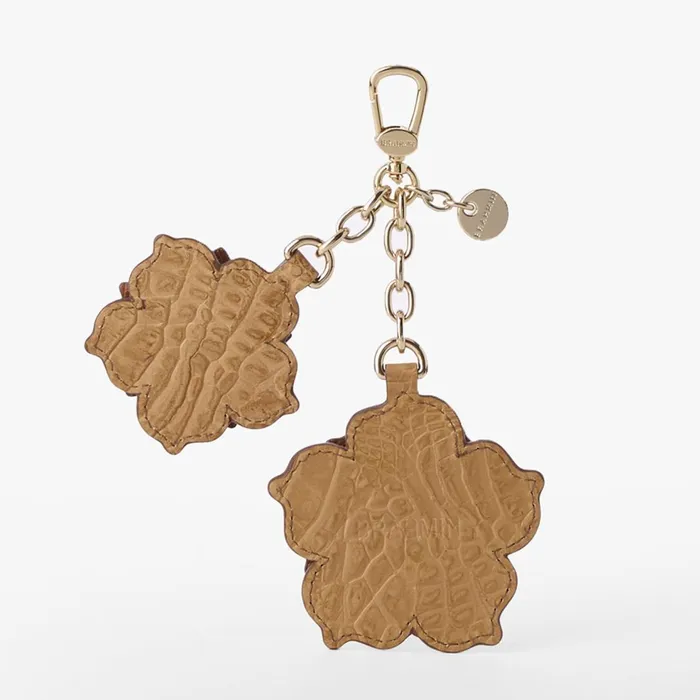 Women Brahmin Clip Ons and Keychains Flower Duo Natural Flashback Women Brahmin Clip Ons and Keychains Flower Duo Natural Flashback