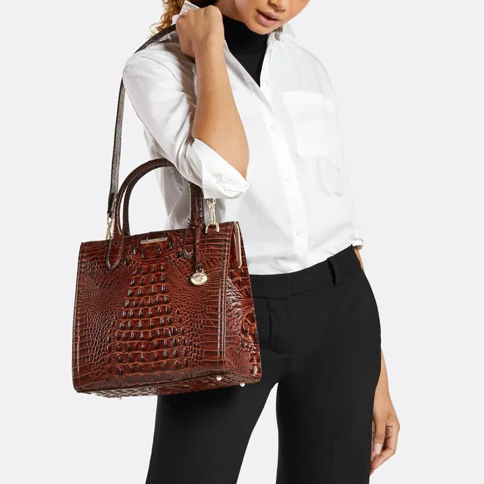 Women Brahmin Satchels Caroline Mellow Rose Jessamine Women Brahmin Satchels Caroline Mellow Rose Jessamine