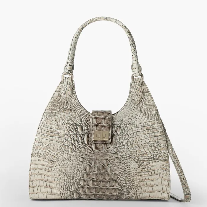 Women Brahmin Satchels Large Adrian Timeless Taupe Ombre Melbourne