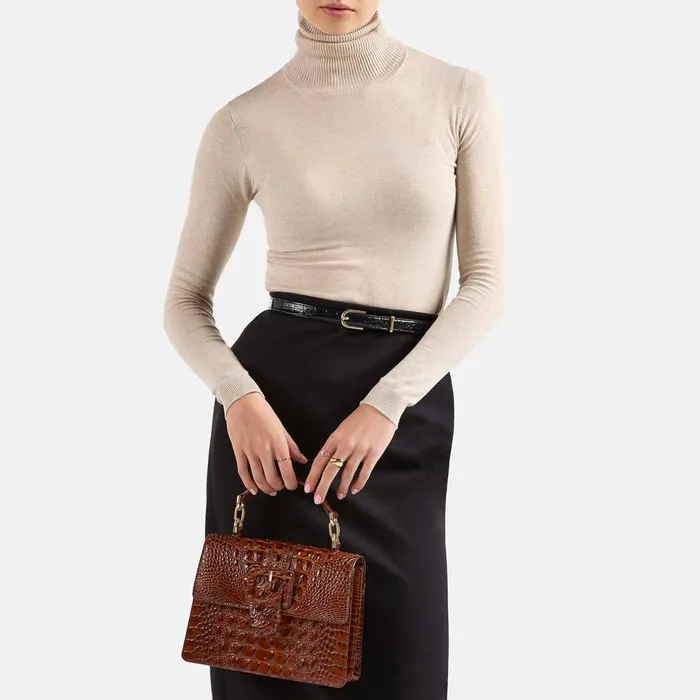 Women Brahmin Satchels Small Hallie Multi Amulet Women Brahmin Satchels Small Hallie Multi Amulet