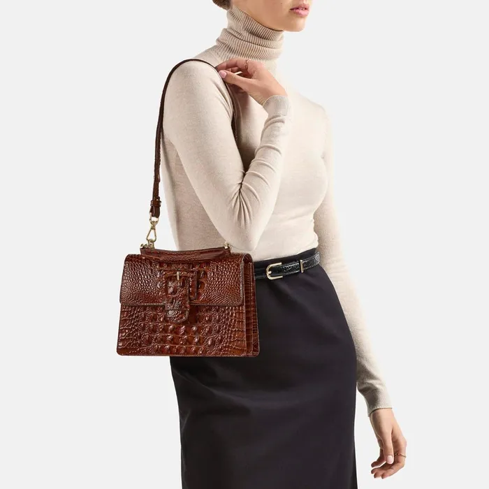 Women Brahmin Satchels Small Hallie Multi Amulet Women Brahmin Satchels Small Hallie Multi Amulet
