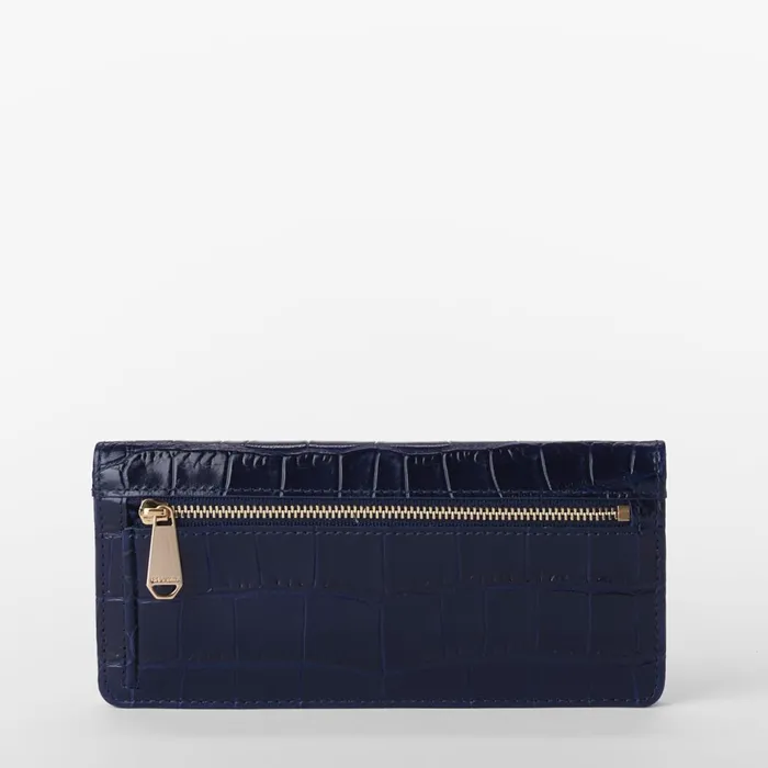 Women Brahmin Wallets and Wristlets Ady Wallet Navy Angora Women Brahmin Wallets and Wristlets Ady Wallet Navy Angora