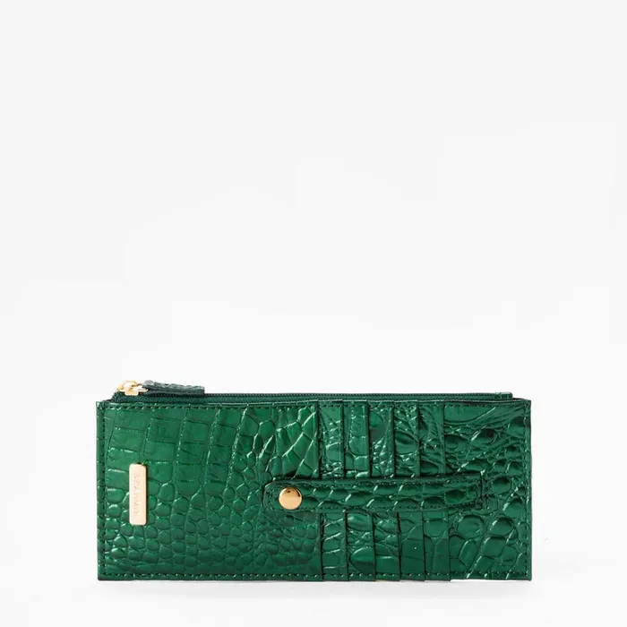 Women Brahmin Wallets and Wristlets Credit Card Wallet Evergreen Ombre