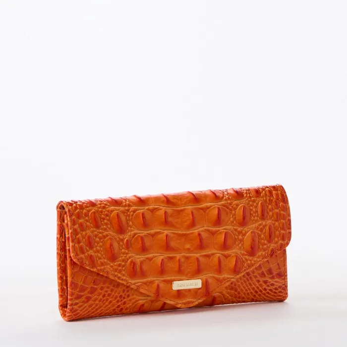Women Brahmin Wallets and Wristlets Veronica Mandarin Orange Women Brahmin Wallets and Wristlets Veronica Mandarin Orange
