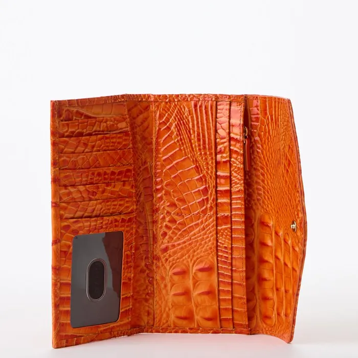 Women Brahmin Wallets and Wristlets Veronica Mandarin Orange Women Brahmin Wallets and Wristlets Veronica Mandarin Orange