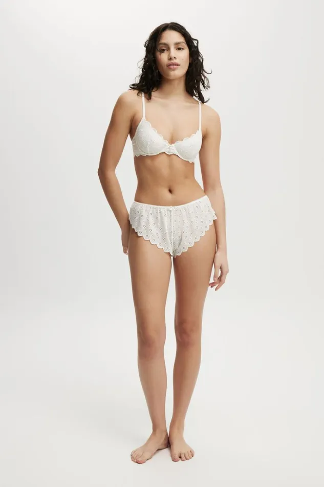 Women Bras Cotton On Broderie Underwire Bra French Vanilla