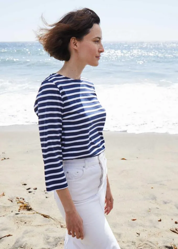Women Breton Striped Shirts Saint James GALATHEE II Navy White