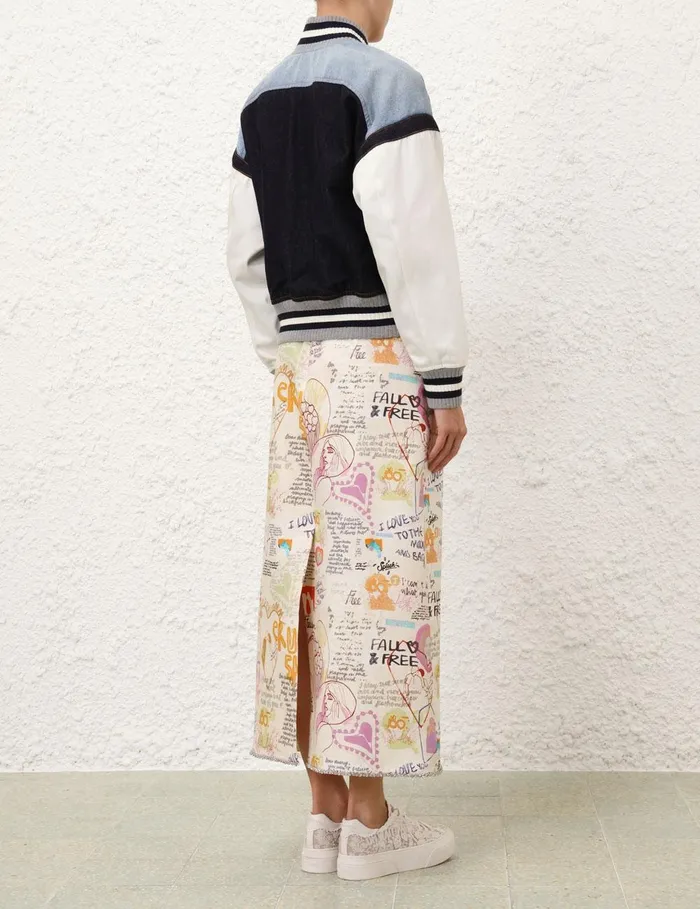 Women Clothing Zimmermann Crush Embellished Midi Skirt Dear Diary